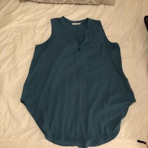 Lush blue sleeveless tunic